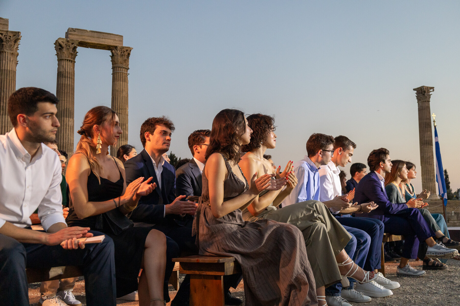 Στιγμιότυπο από την εκδήλωση της απονομής υποτροφιών της Ένωσης Ελλήνων Εφοπλιστών, για το ακαδημαϊκό έτος 2024-2025, στο πλαίσιο του προγράμματός της «ΣΥΝ-ΕΝΩΣΙΣ ΓΙΑ ΤΗΝ ΠΑΙΔΕΙΑ +100 ΥΠΟΤΡΟΦΙΕΣ», την Τετάρτη 17 Ιουλίου 2024, στο Ολυμπιείο.